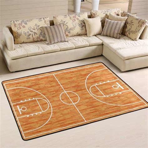 basketball rugs for bedroom|half court basketball rug.